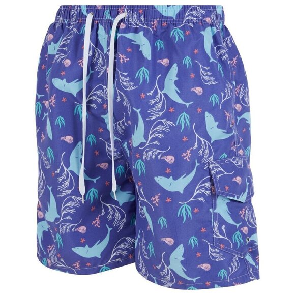 Men Swimming Trunks, Cargo Board Shorts Swim Suit Lining, 2-Pairs, NEW - Picture 5 of 7